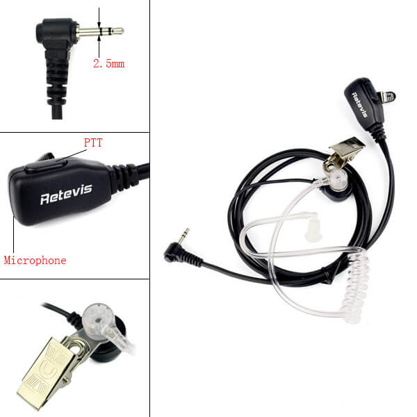 Retevis T001 1 Pin PTT MIC Noise Reduction Inera Walkie Talkie Earpiece For Moto Retevis T001 1 Pin PTT MIC Noise Reduction Inera Walkie Talkie Earpiece For Moto