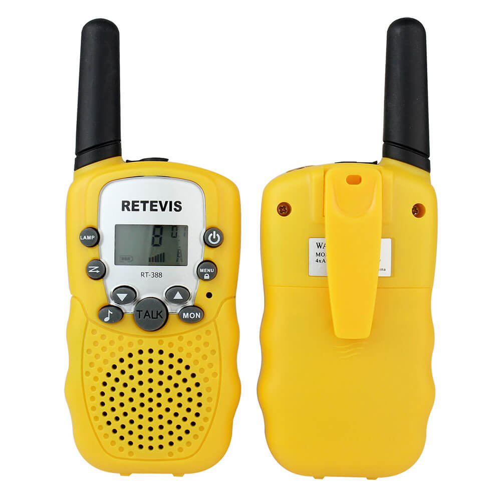 2er-Set Kinder PMR Funkgeräte Retevis RT 388 LCD mit Akkus Walkie Talkie Rosa 