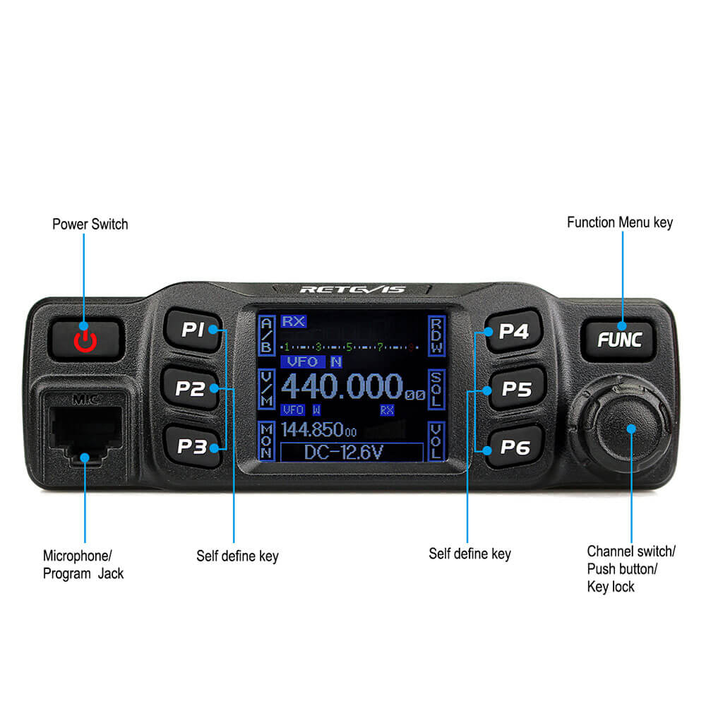 Retevis RT95 Mobile Dual Band Radio US version