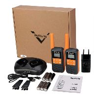 RT49 NOAA Rechargeable FRS Walkie Talkie 2Pack