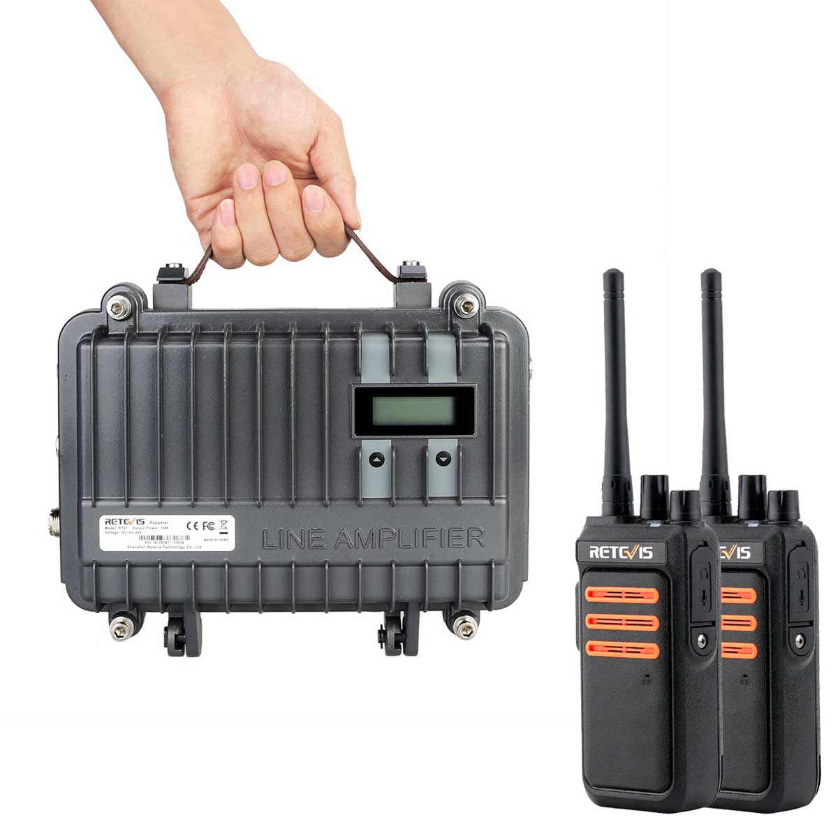 Mobile GMRS repeater RT97+Handheld GMR Radio RT76