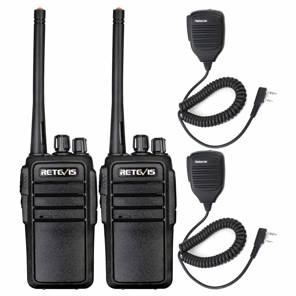 Retevis RT21 Micro License-free Radio with Speaker Mic (2 Pack)