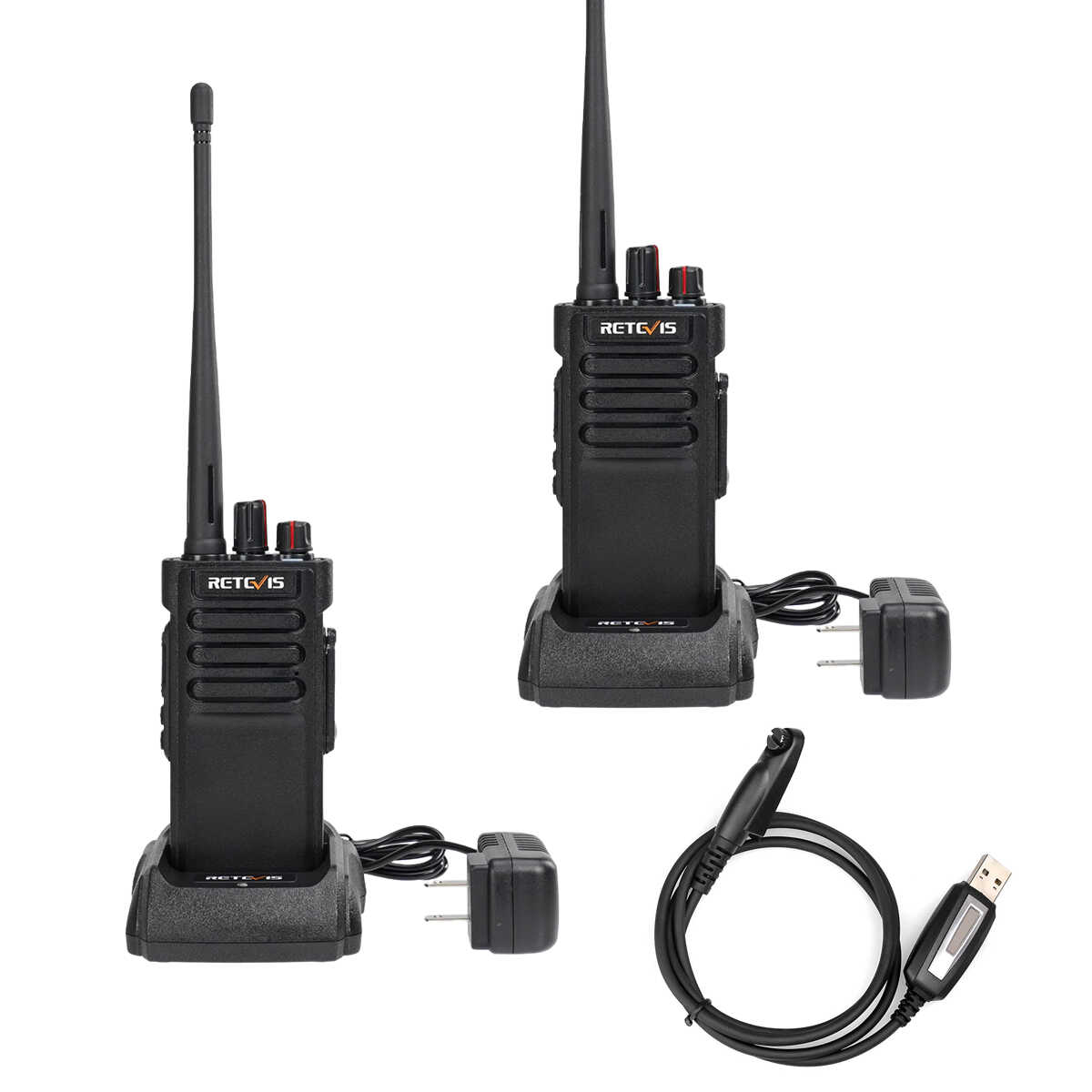 Retevis RT29D IP67 DMR Heavy Duty Two Way Radio with Cable Kit