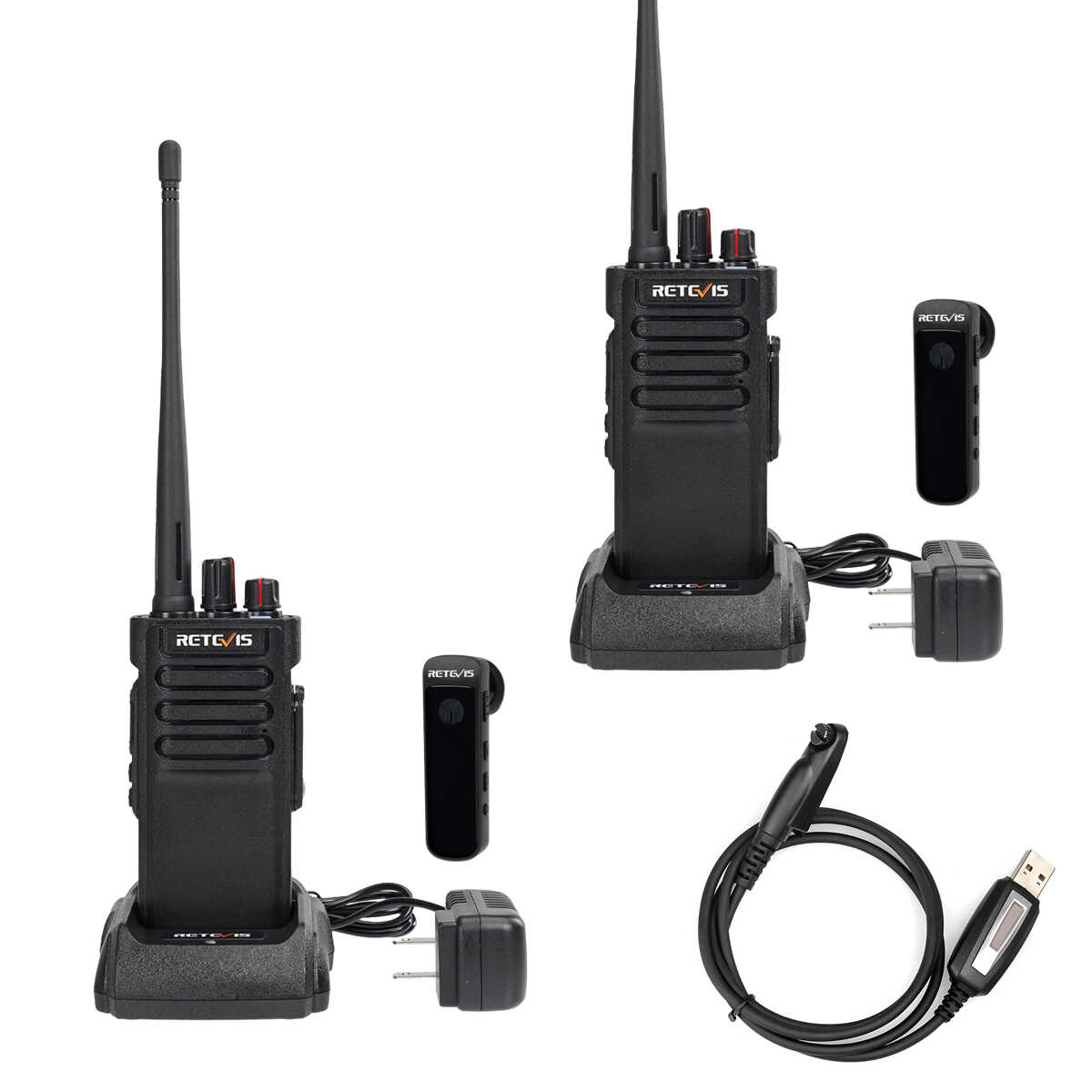 Retevis RT29D IP67 Long Range Bluetooth DMR Radio with Cable Kit