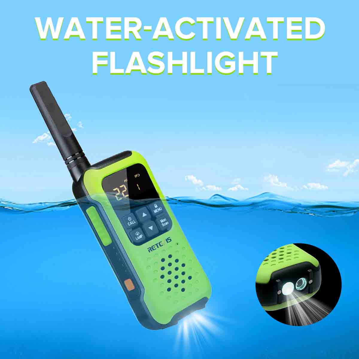 Retevis RT49P IP67 Waterproof Floating FRS Walkie Talkies