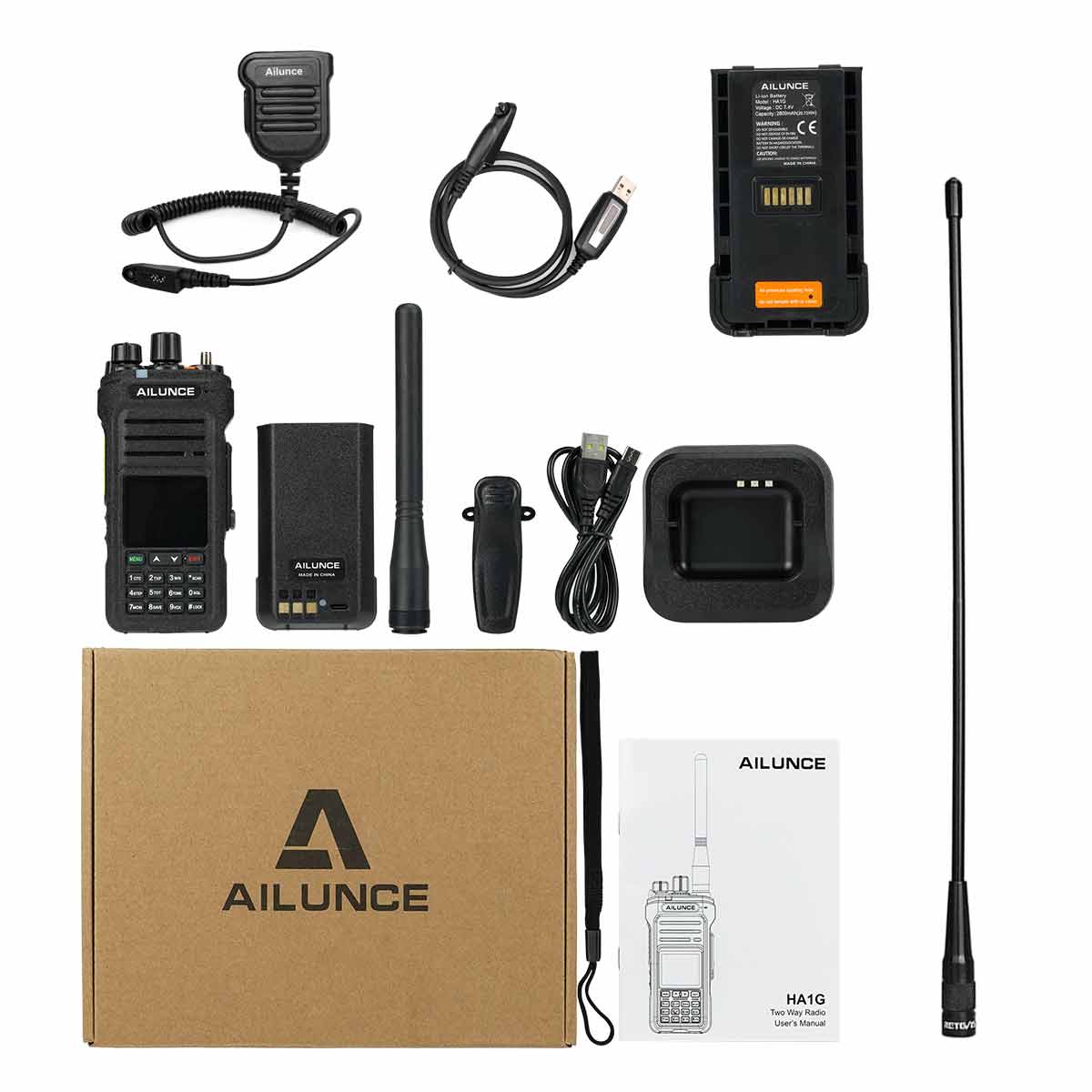Retevis HA1G 5W Rugged Waterproof GMRS Analog Walkie Talkie Bundle