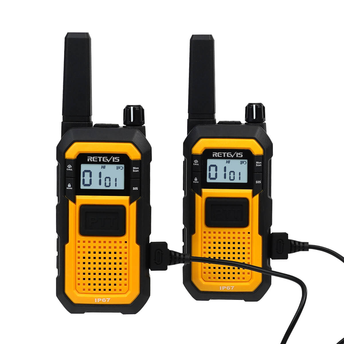 Retevis RT27 Two Way Radios Long Range Rechargeable,Walkie Talkies for Adults,VOX Hands Free,Heavy Duty Way Radio with 5-port USB Charger,for Busine - 1
