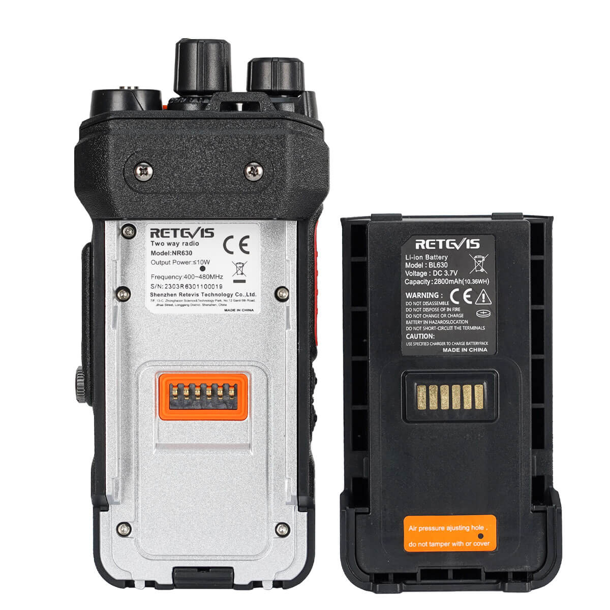 Retevis NR630 Noise Reduction High Power Waterproof UHF Radio