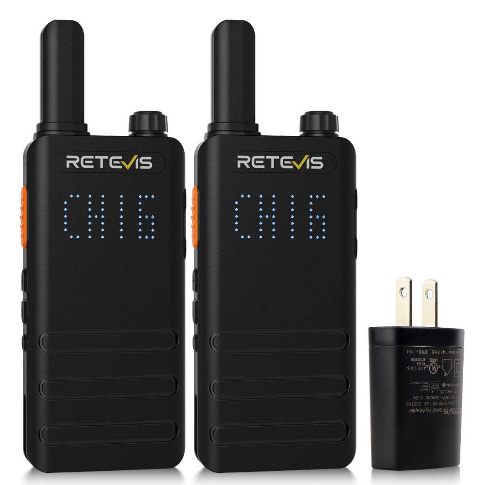 Retevis RT1 Talkie Walkie Longue Portée, 3000mAh,16 Canaux Radio  Bidirectionnelle Professionnelle, Radio Bidirectionnelle Robuste avec  Oreillettes