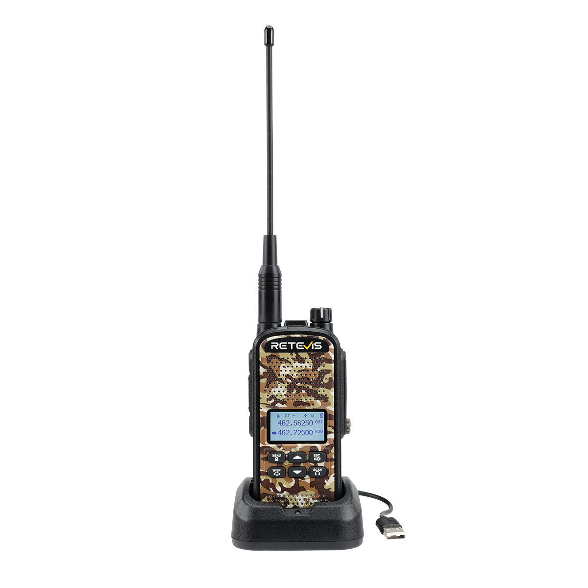 Retevis EZTalk 2 IP67 Waterproof 5W GMRS Walkie Talkie for Hunting
