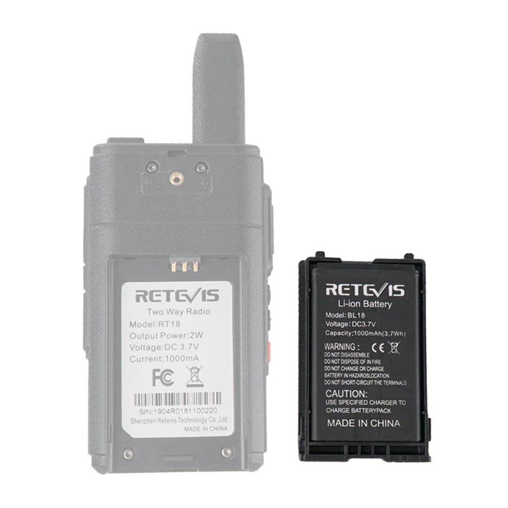 Original Retevis RT21 Radio Li-ion Battery Pack 3.7V 1100mAh for Walkie Talkie Original Retevis RT21 Radio Li-ion Battery Pack 3.7V 1100mAh for Walkie Talkie