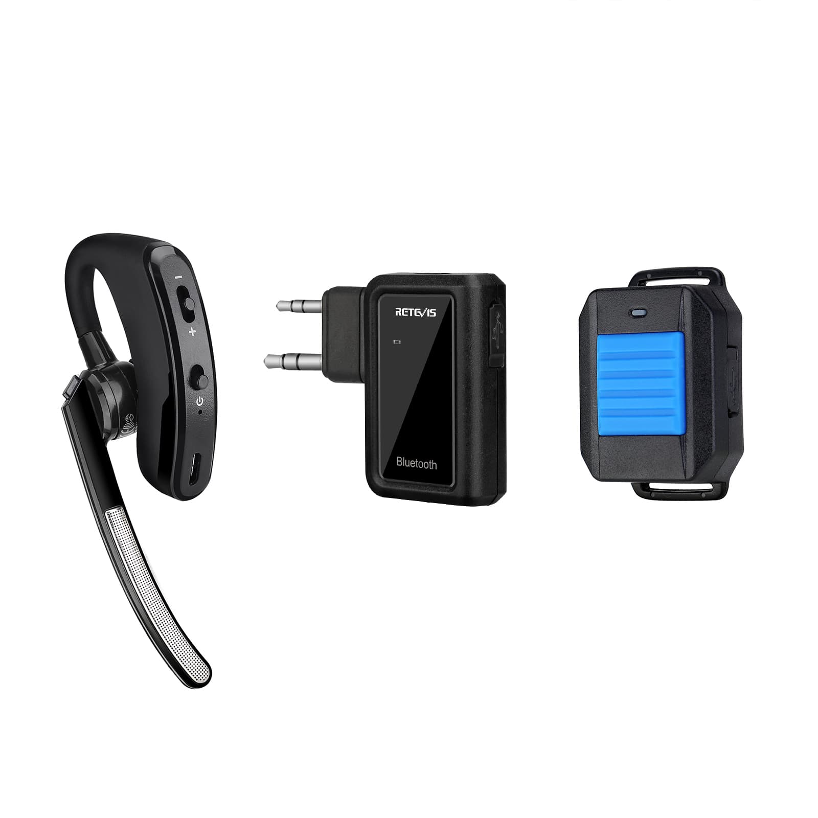 Bluetooth Wireless Headset & PTT Key for Motorola KENWOOD Ham Radio  Earphone