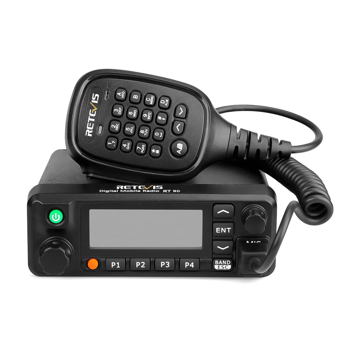 RETEVIS RT90 Full-power DMR Dual Band Mobile digital ham Radio Built-in GPS  FPP 50W 3000channel 120000contacts