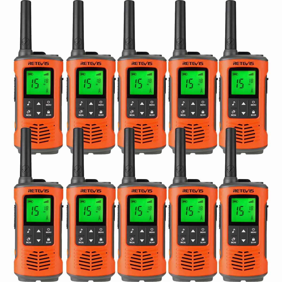 FA9135AX10 Retevis Rt45 2 Way Radio Walkie Talkies Long Range,Dual Watch Aa  Battery Vox,Two Way Radio Rechargeable,For Commercial Business