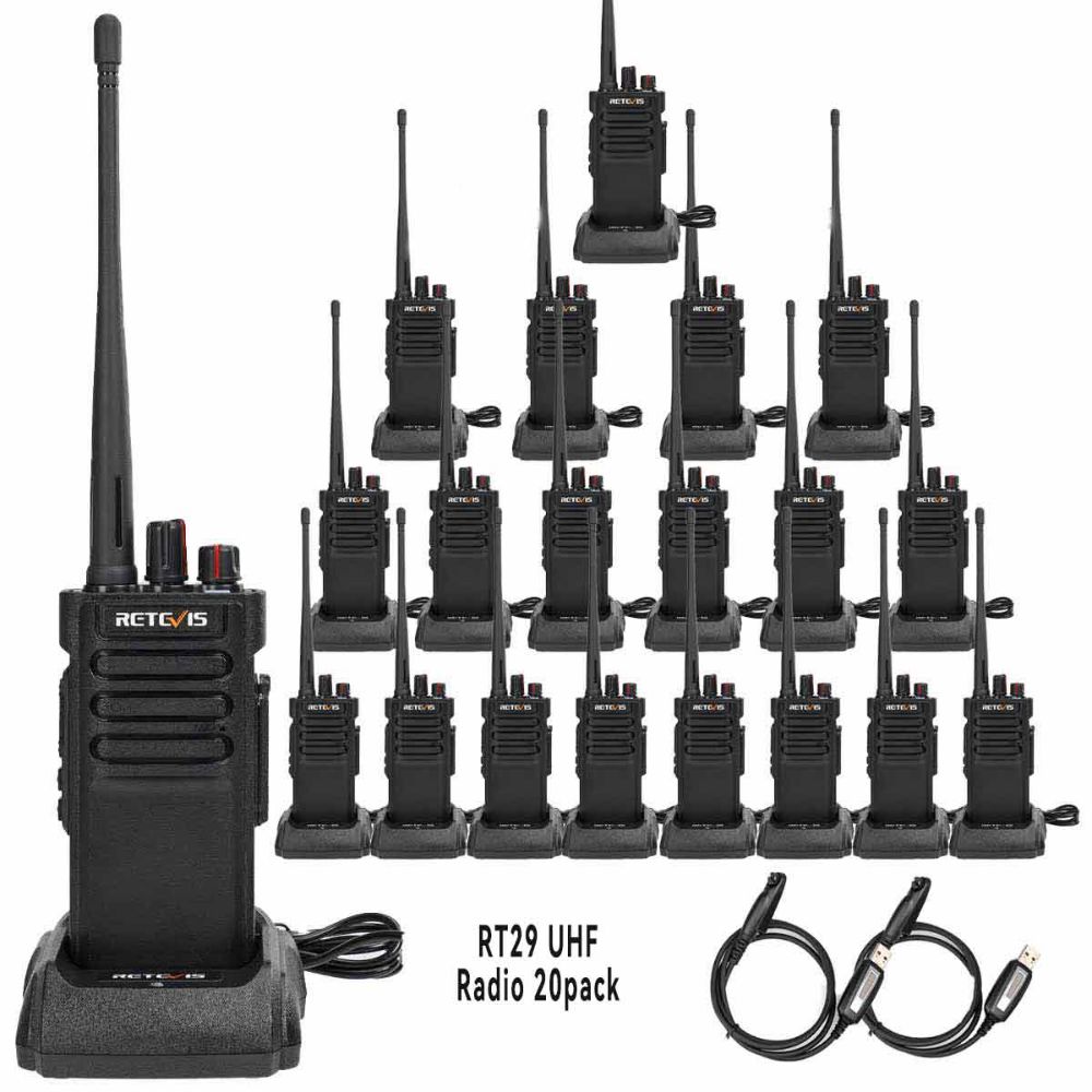 Retevis RT29 10 Watt Business UHF Handheld Radio (20 Pack)