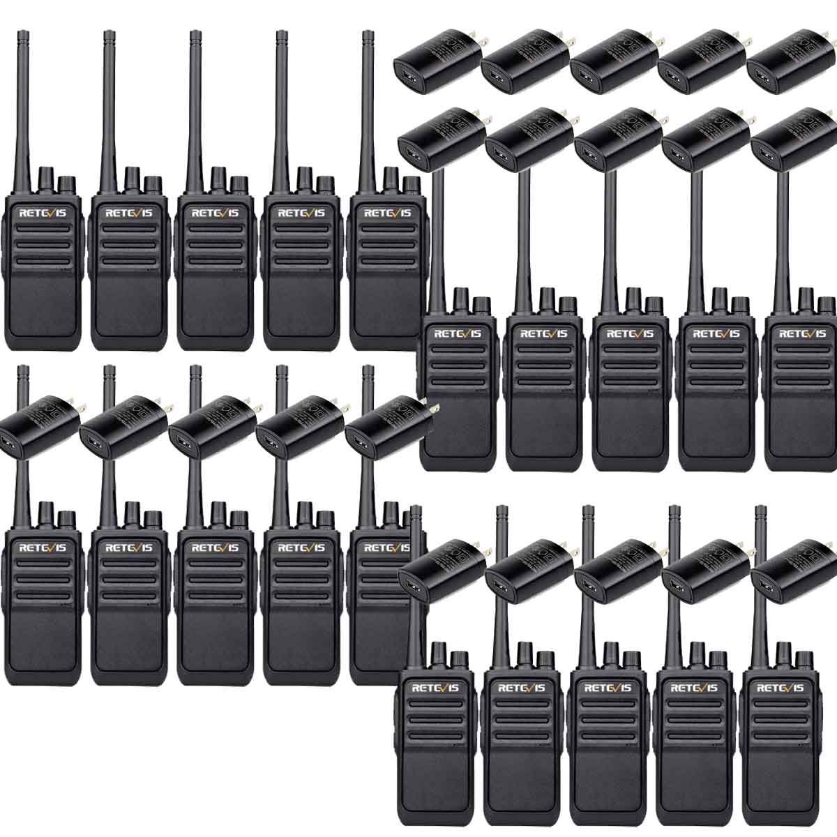 Retevis RT17 Long Range Portable Way Radio License-free Walkie Talkies  20Pack