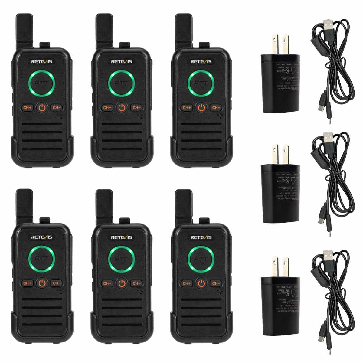 RB45 Dual PTT USB-C Charge Mini FRS Walkie Talkie