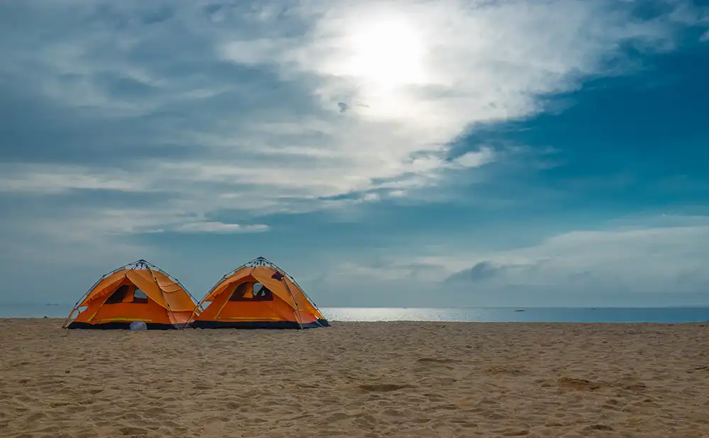 Camping For Beginners: beach camping. doloremque