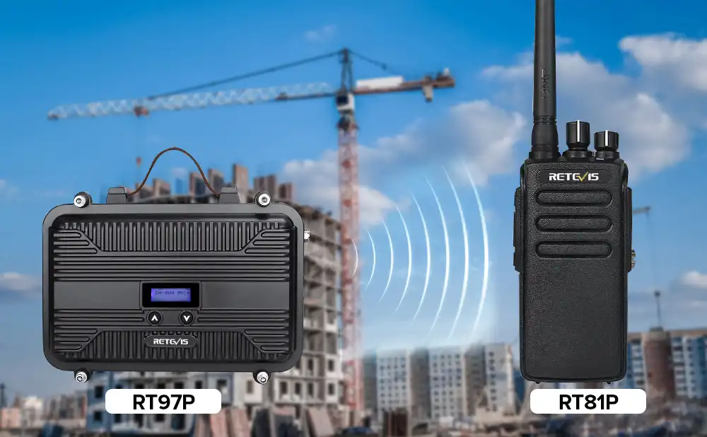 RT97P portable DMR Repeater+RT81P DMR Radio for construction site doloremque