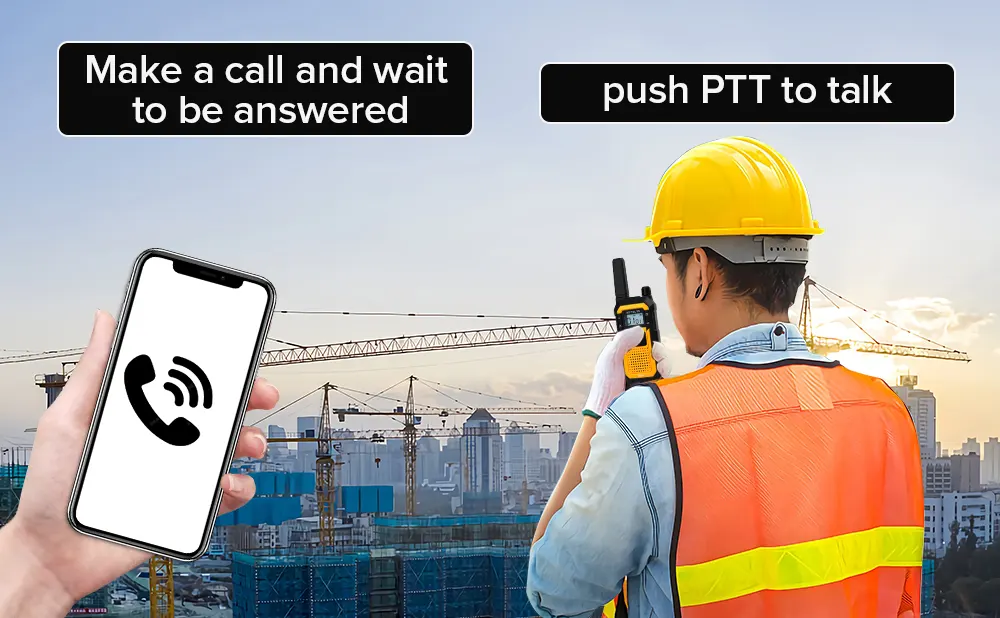What is the main benefit of a two-way radio versus a cell phone? doloremque