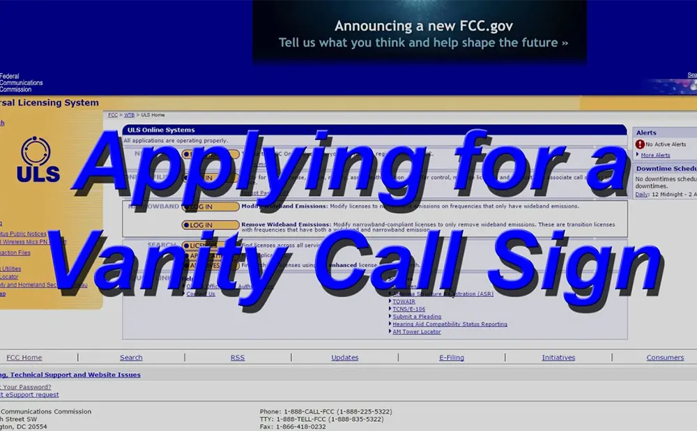 Vanity Call Sign