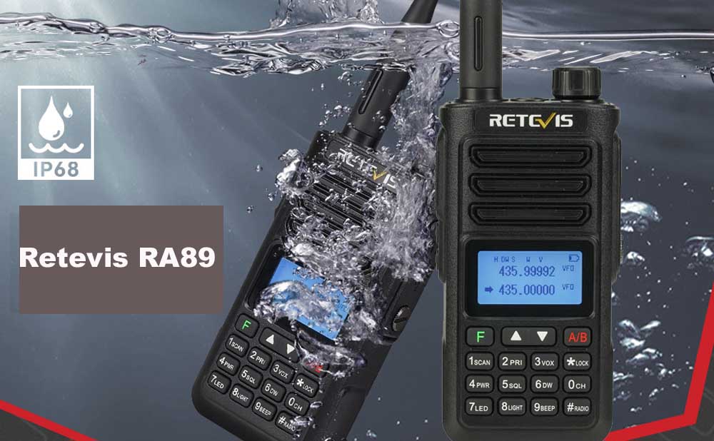 Ip68 Rugged Waterproof VHF UHF Walkie Talkie RA89