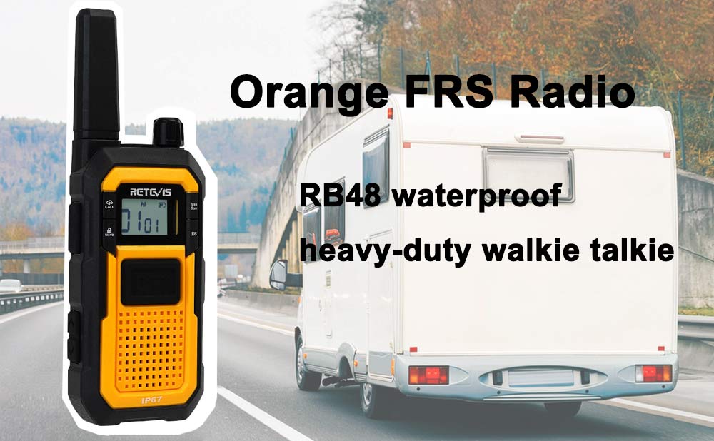 Orange FRS Radio-RB48 waterproof heavy-duty walkie talkie