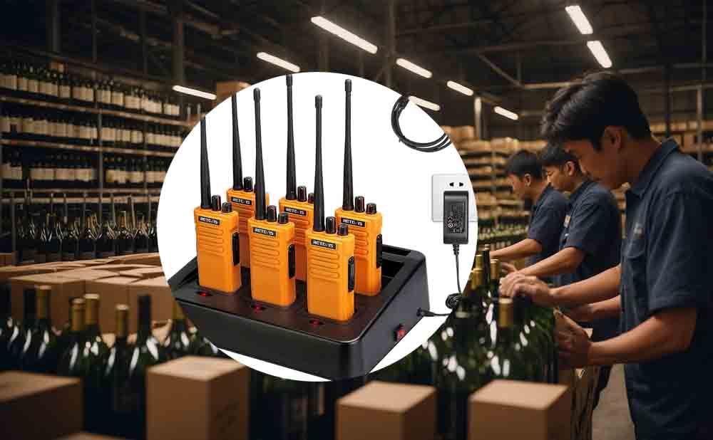 Orange Retevis RT29 High power Radio for Wine Warehouse