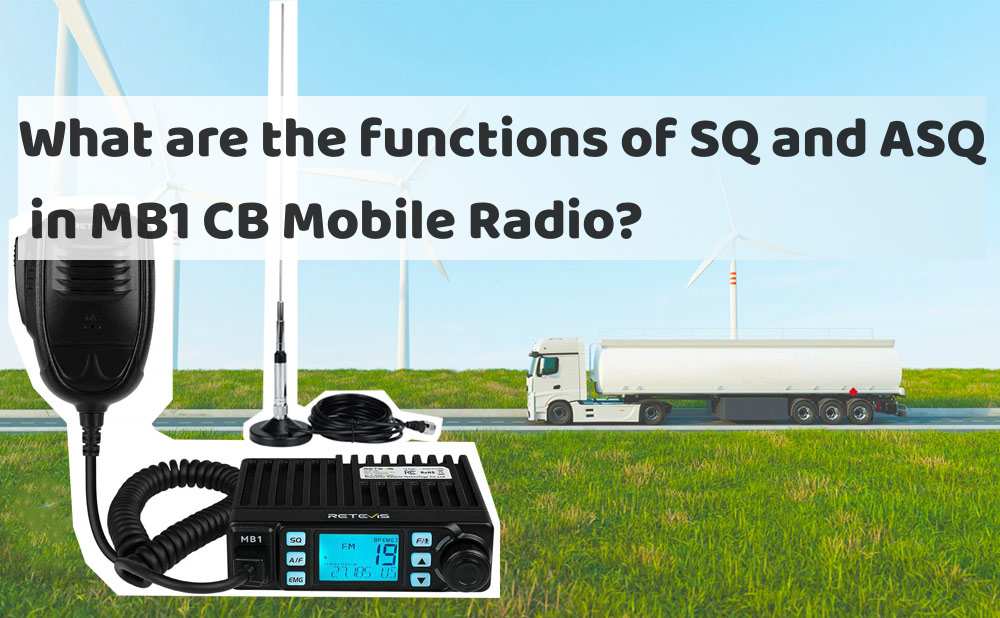 What are the functions of SQ and ASQ in MB1 CB Mobile Radio?