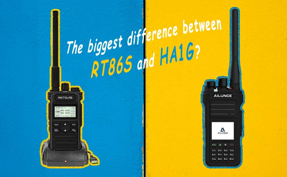 What are the main differences between Retevis RT86S and HA1G?