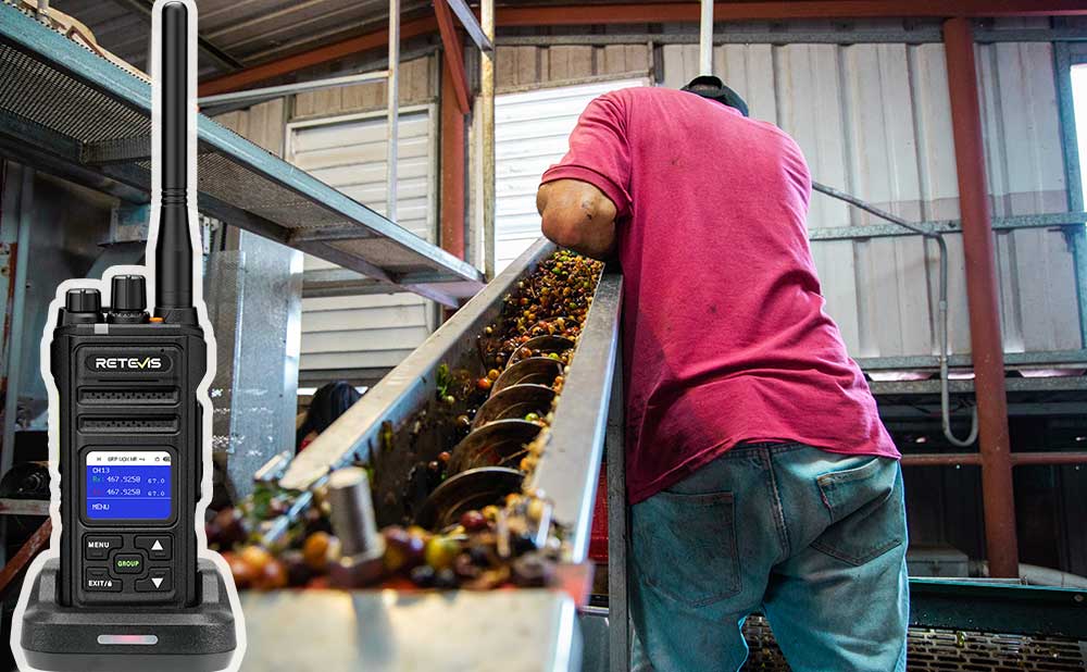 Nut-Harvesting Equipment Manufacturer Connects Via Two-Way Radios