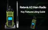 Retevis A3 Long Range Ham Radio: How to Use Its Core Features