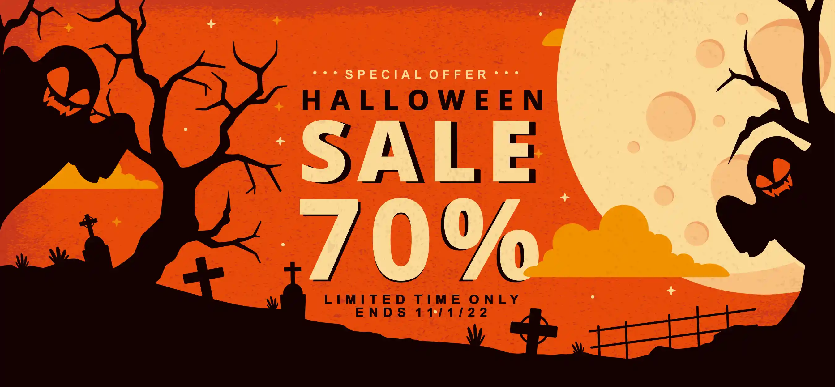 Halloween Sale 2022 - Discounts Up to 60% Off