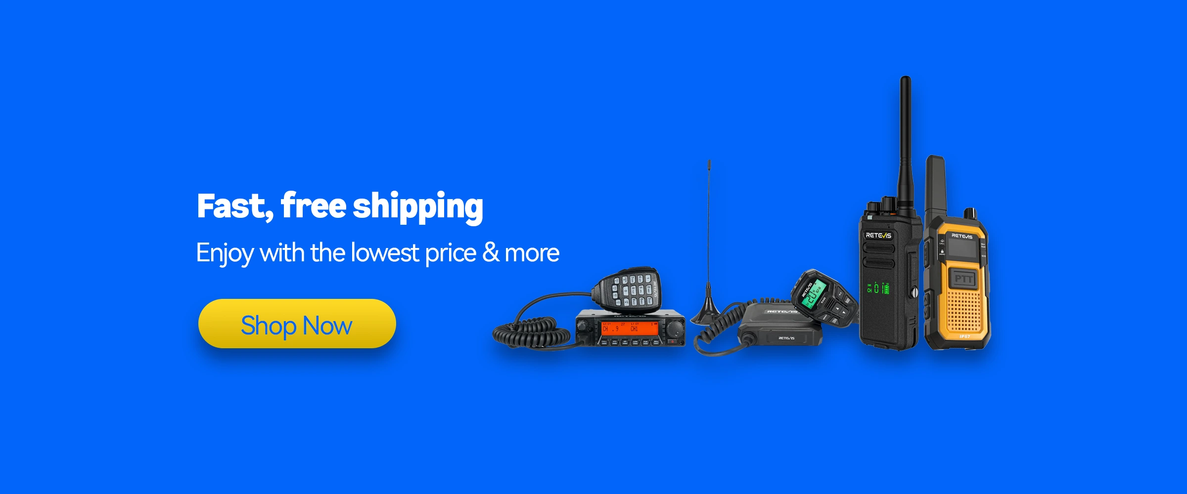 Fast, free shipping