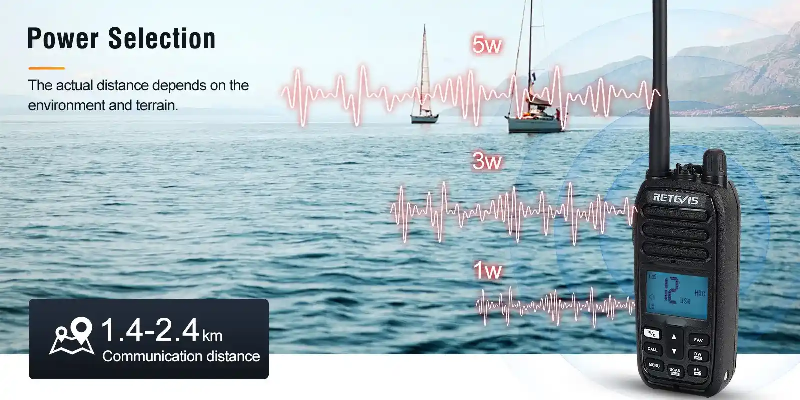 A9241A-RM21-Marine-VHF-Radio-with-power-selection