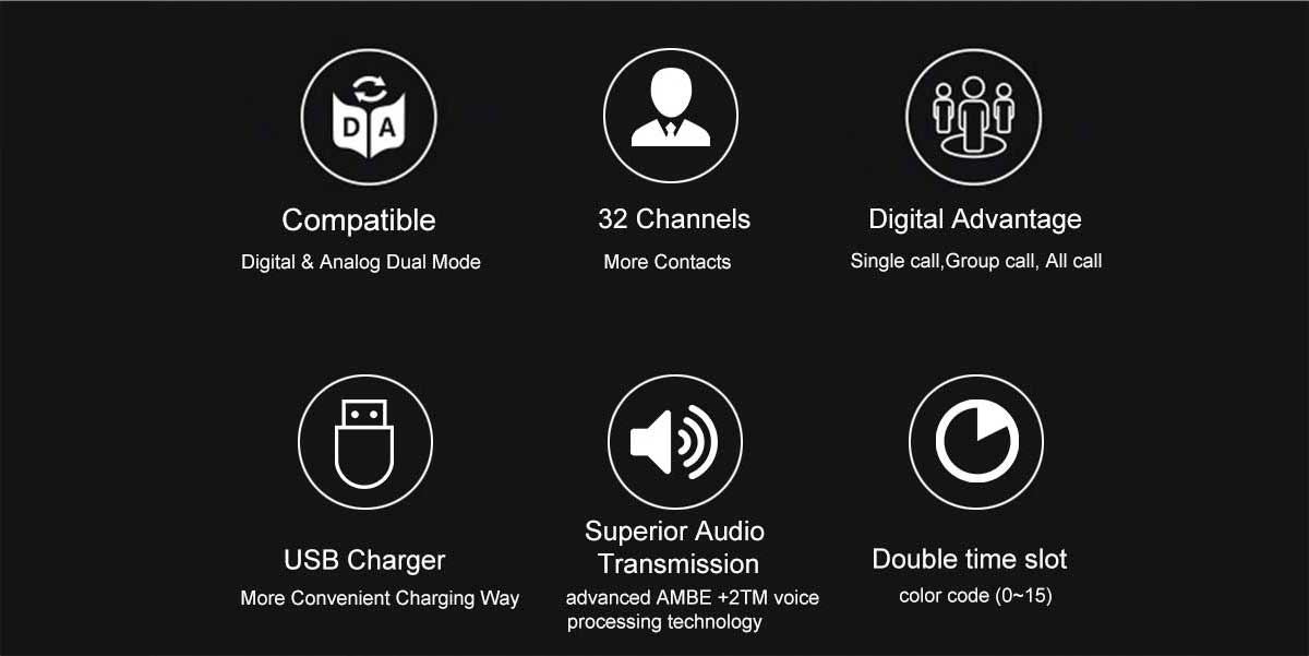 RT43 Digital signaling function UHF DMR Radio