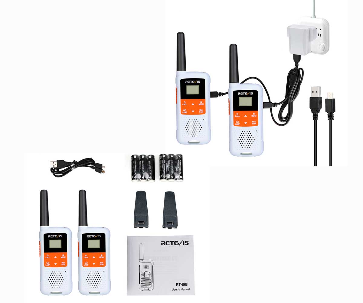 Retevis RT49 Walkie Talkie Adult Rechargeable,Two Way Radio Long Range 通販 