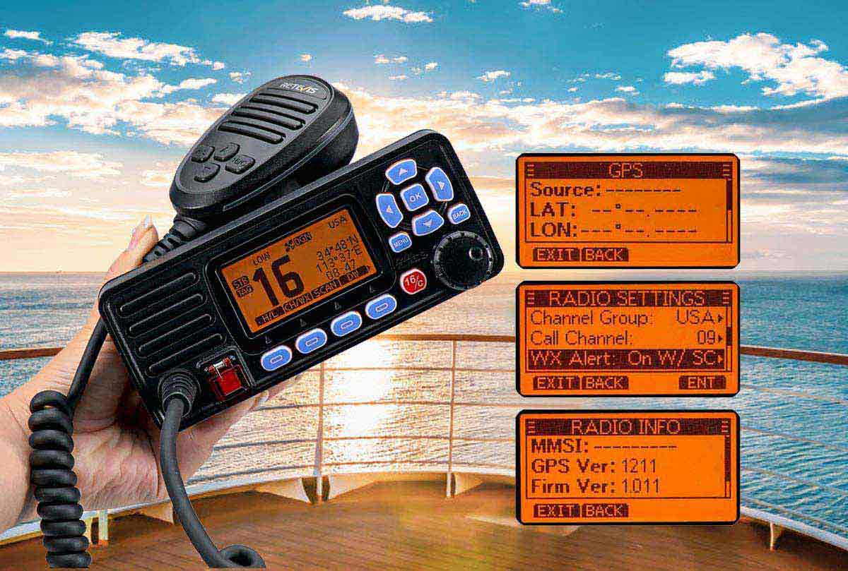 当店人気 Retevis RA27 Fixed Mount Marine Radio with GPS，Waterproof IP67，T 海水魚用品 