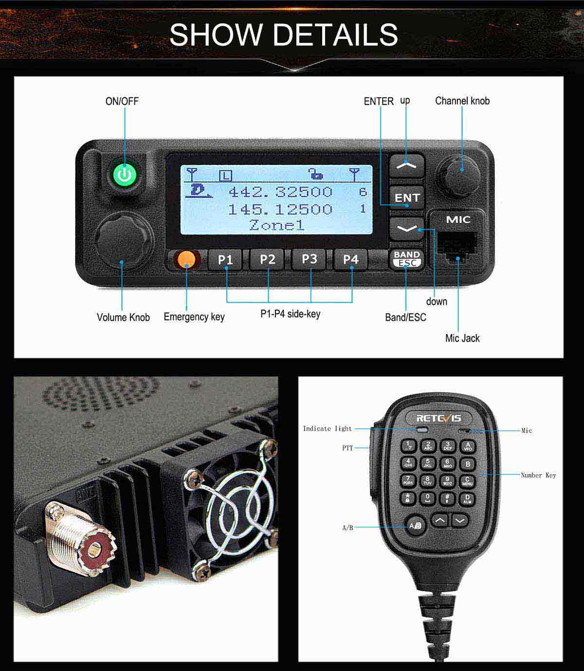 Retevis RT90 DMR Digital Mobile Radio - Unicom Radio