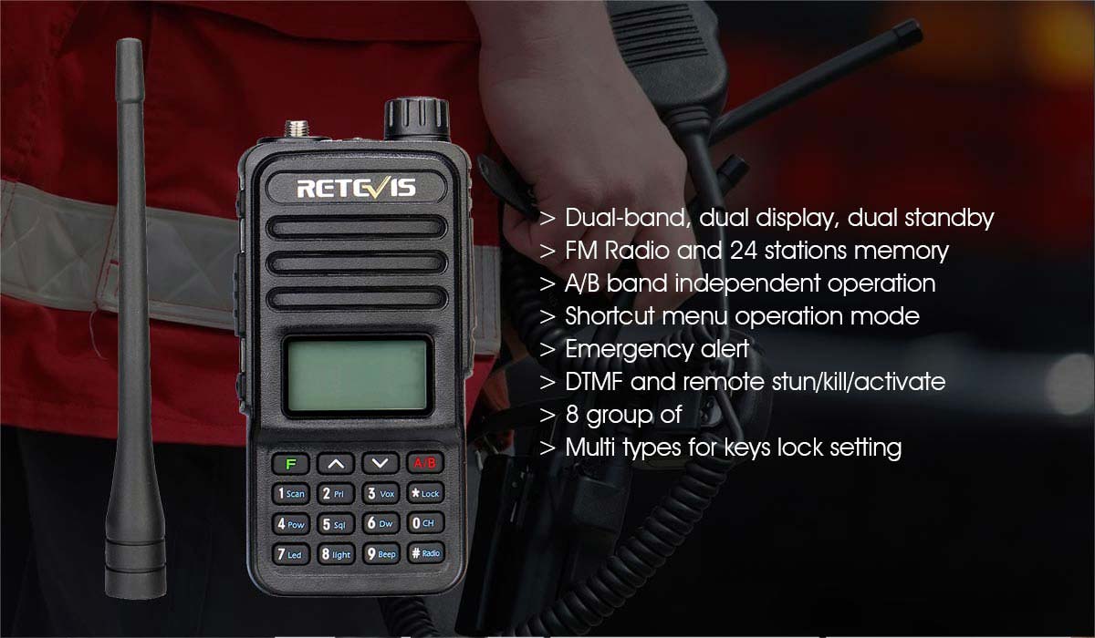 Retevis RT5R 5 Watt FPP Dual Band Amateur Radio (6 PCS)