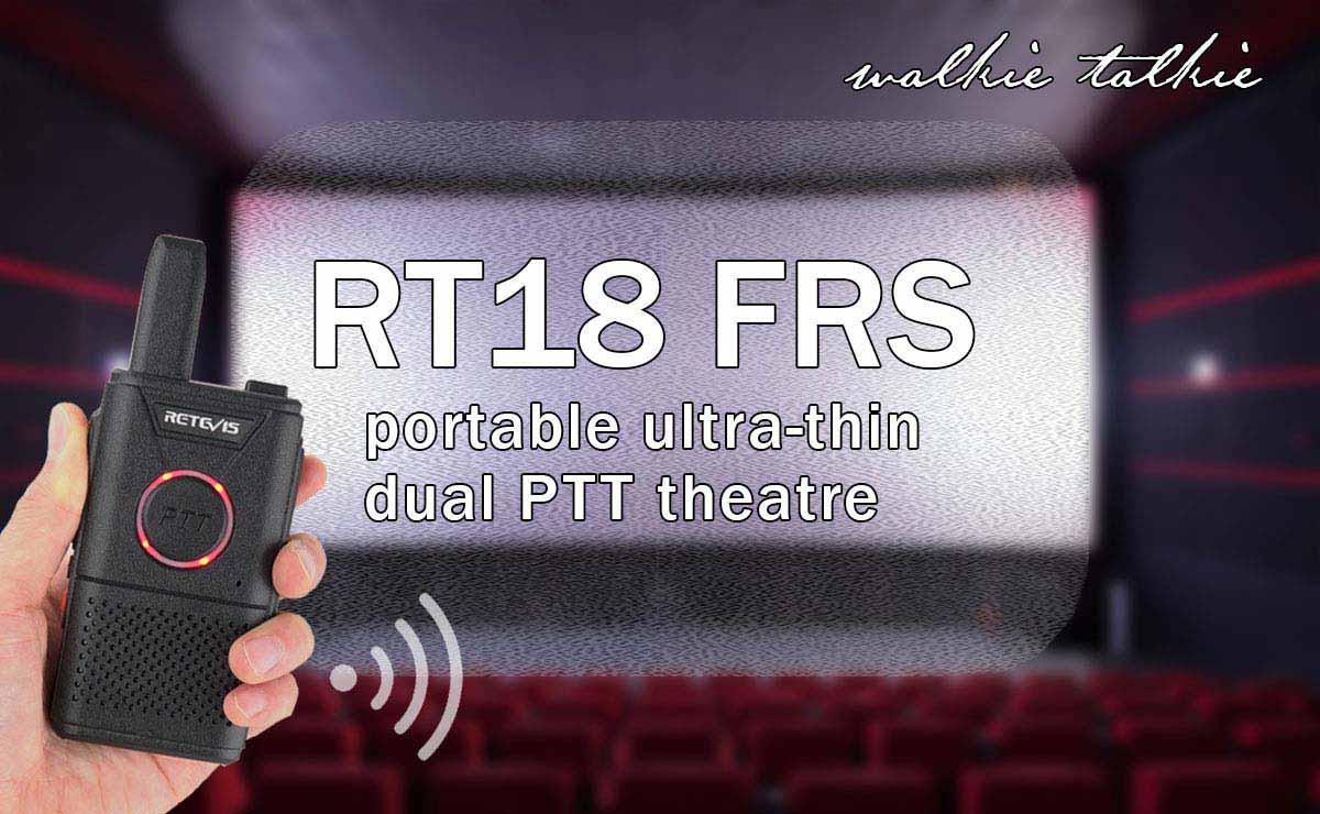 portable ultra-thin dual PTT theatre walkie talkie