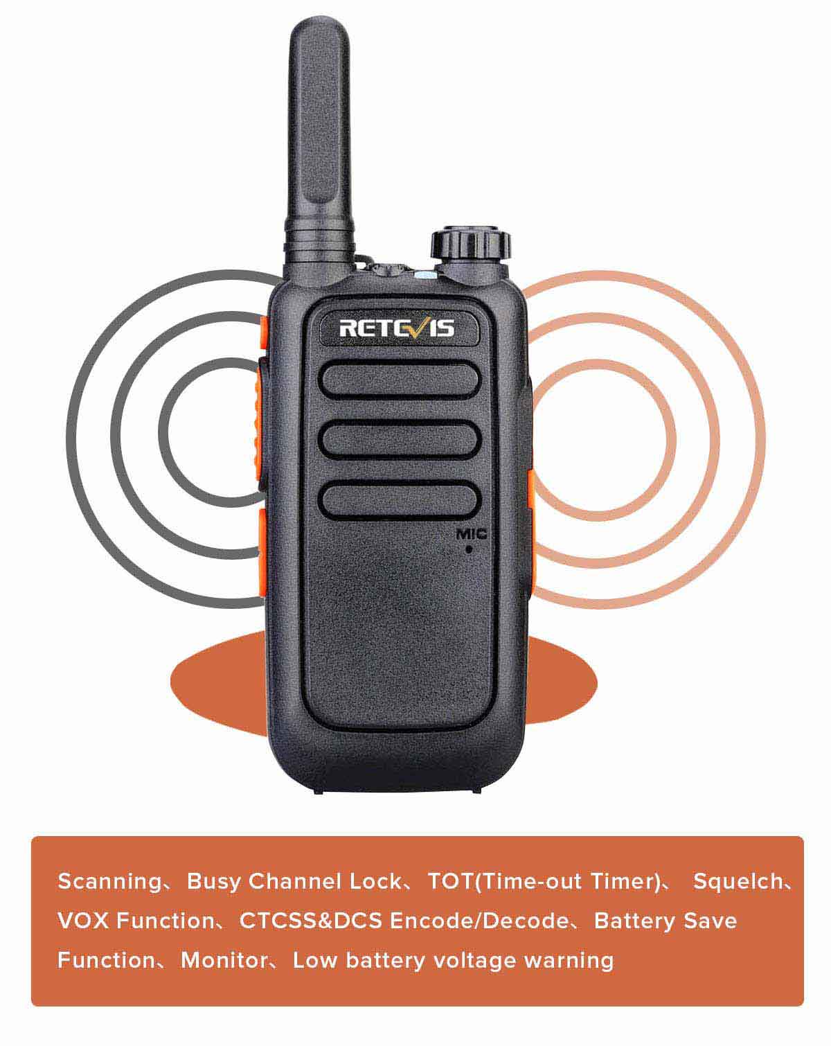 Walkie Talkies Long Range Two Way Radio 16CH PMR 446MHZ VOX Dual Channel Monitor 