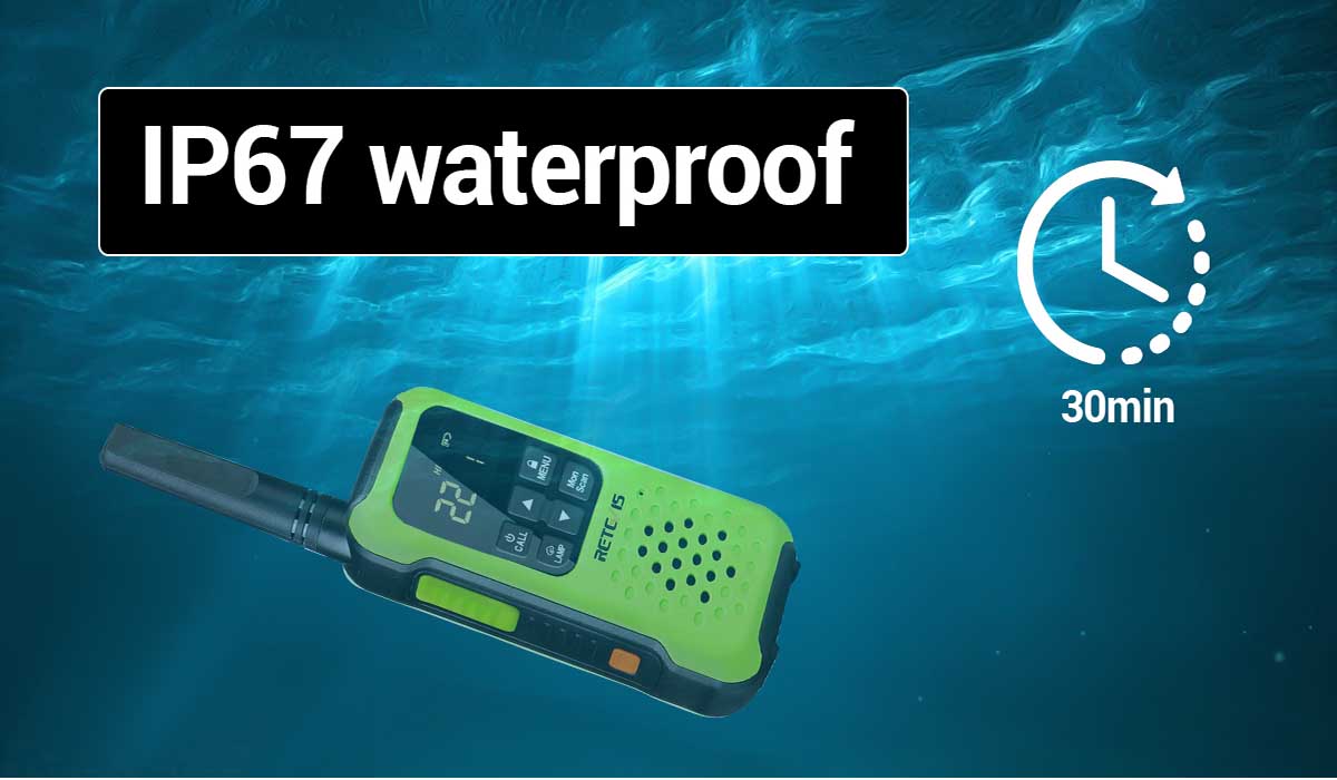  Retevis RT49P Waterproof Walkie Talkie, IP67 Portable