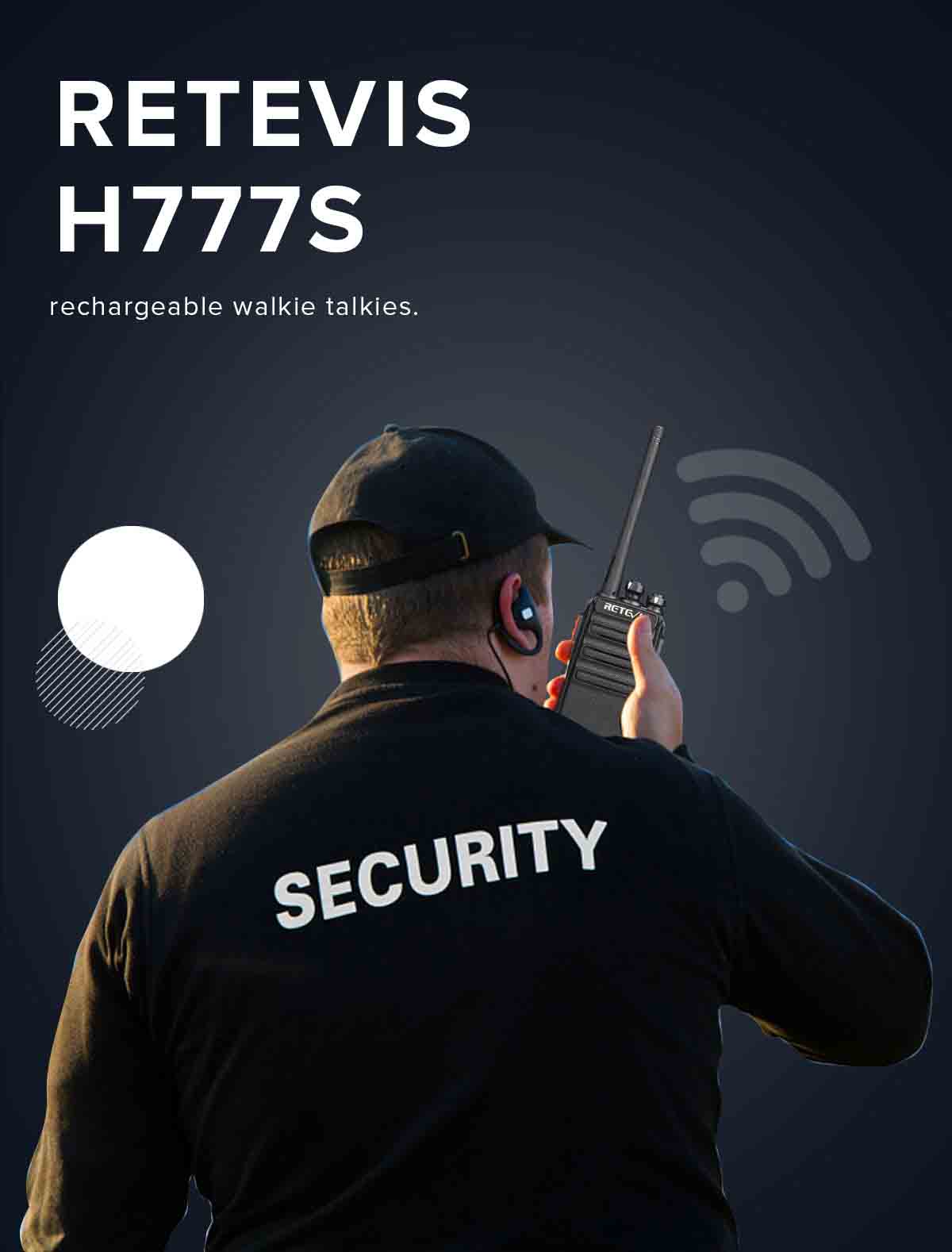 RETEVIS H777S rechargeable walkie talkies.