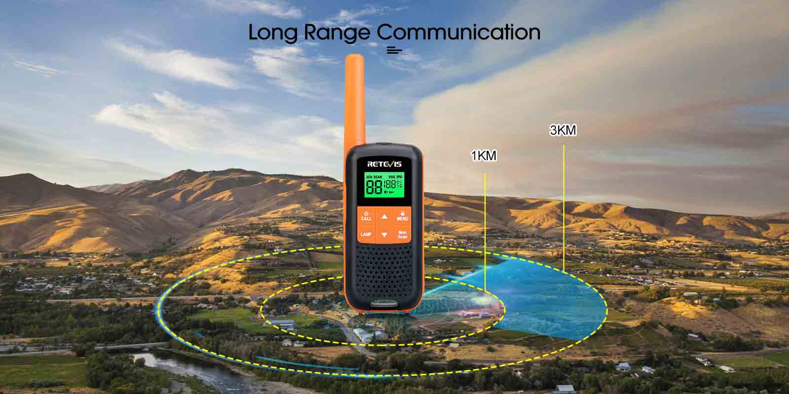 RT49 Walkie Talkies Rechargeable NOAA Weather Radio 2 Pack long range