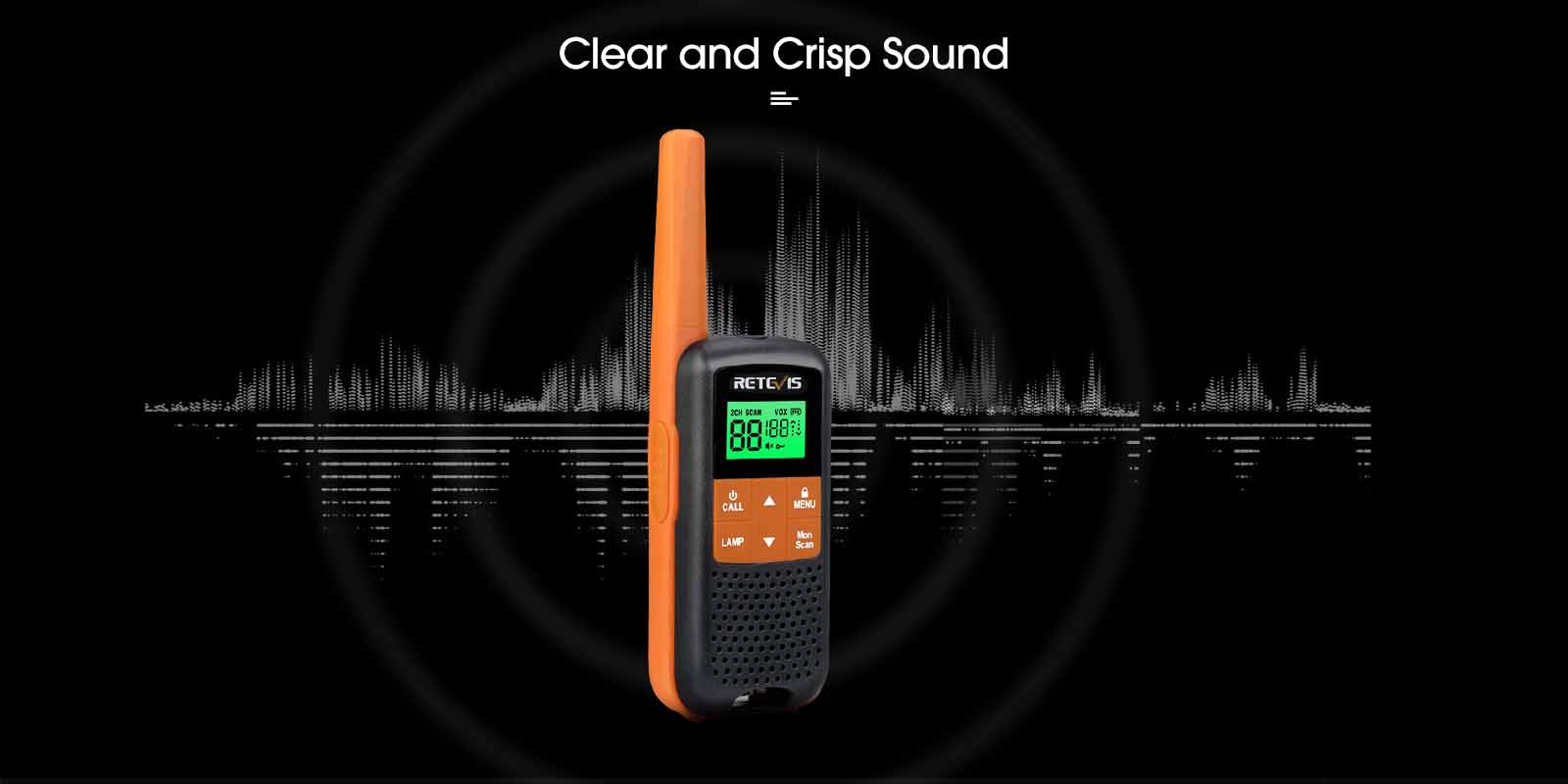 RT49 Walkie Talkies Rechargeable NOAA Weather Radio 2 Pack clear sound