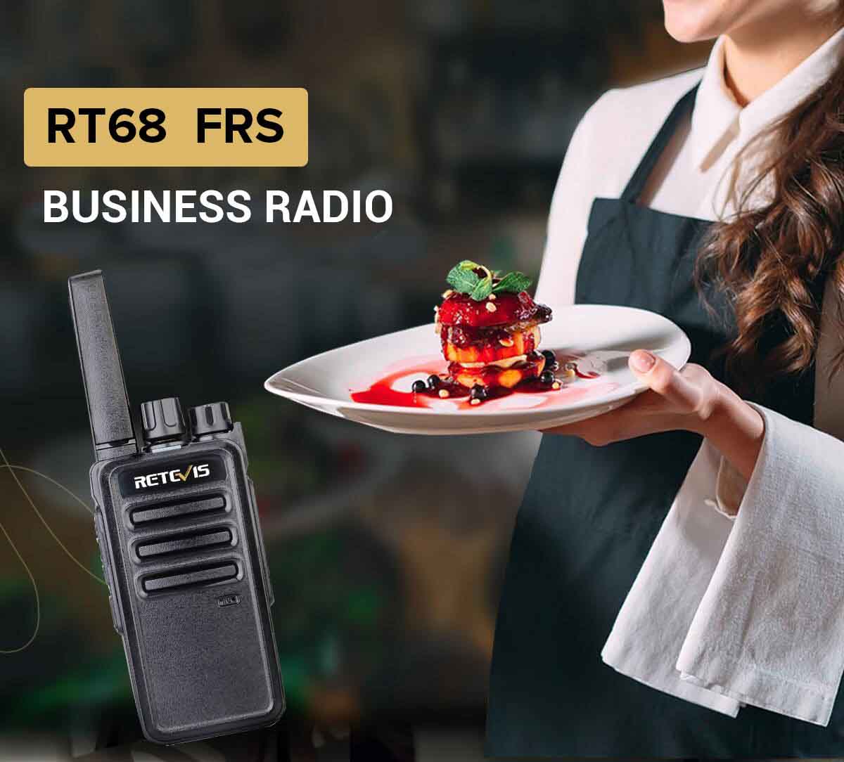 Retevis RT68 UHF Walkie Talkie 2W 1200mAh VOX TOT Alarm Handheld Two Way  Radio