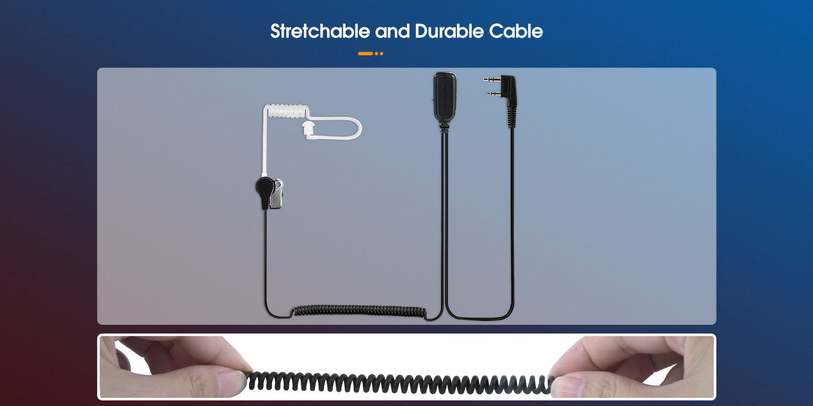 Stretchable and Durable Cable headset