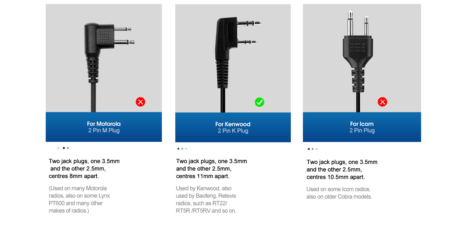 2 pin K plug earpiece