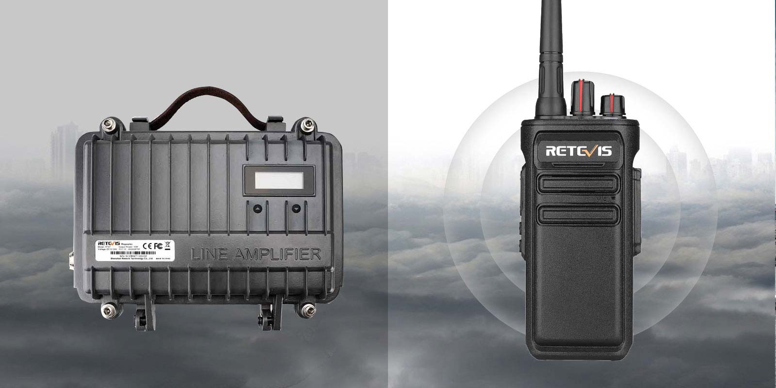 RT97 PORTABLE GMRS repeater and RB23 gmrs two way radio